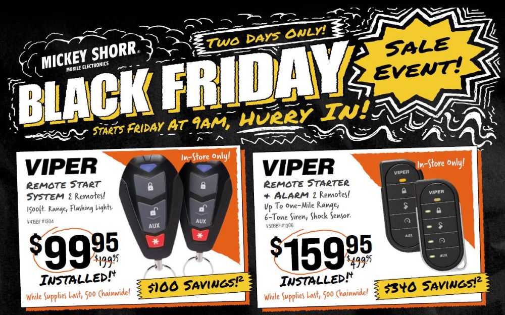 2024 Black Friday Sale at Mickey Shorr Mobile Electronics: Unbeatable Deals on Car Electronics – Two Days Only!