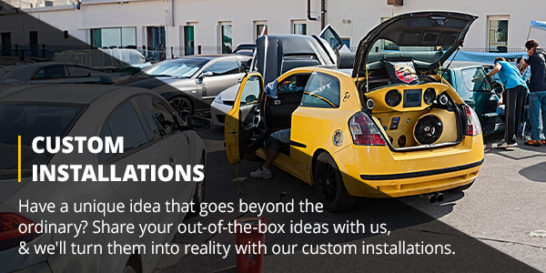 Didn’t buy from us? But need an installation? Thats OK. We Do INstallations for Cars, Trucks, BOats, MotorCYCLES & more!